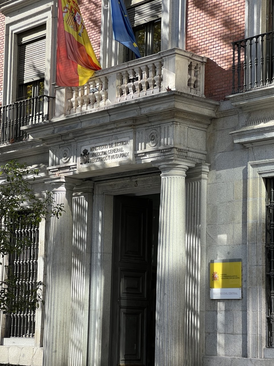 Fachada del Ministerio de Justicia en Madrid