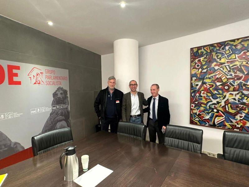 Representantes de la APDPE en una reunión en el Congreso de los Diputados